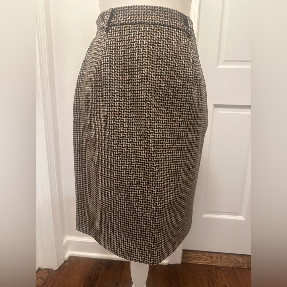 Ralph Lauren Classic Houndstooth Pencil Skirt 100% wool